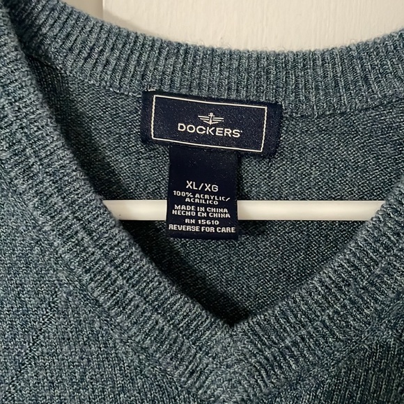 Dockers Men’s Navy Blue Sweater Vest Size XL - Picture 2 of 4